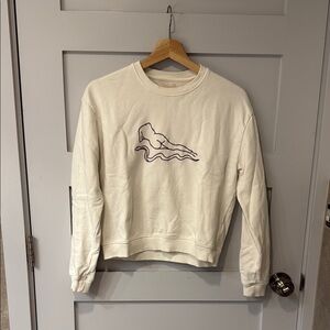 Paloma Wool Cream Sweater with Purple Design